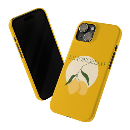 Italian Limoncello Yellow Slim Phone Cases with Lemons, Case-Mate IPHONE16 and all sizes