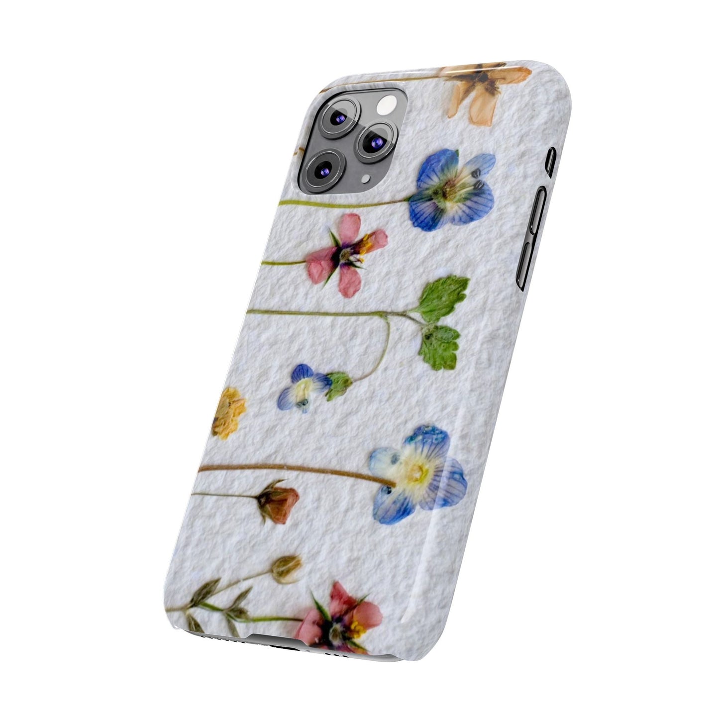 Dried Wild Pink and Purple Flower Image on Paper, Floral Slim Phone Cases, Case-Mate IPHONE16 and all sizes