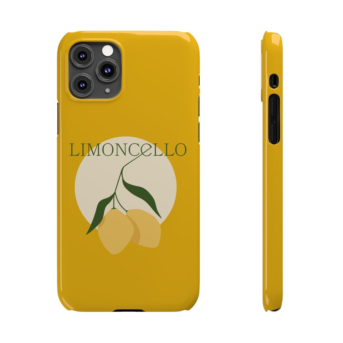Italian Limoncello Yellow Slim Phone Cases with Lemons, Case-Mate IPHONE16 and all sizes