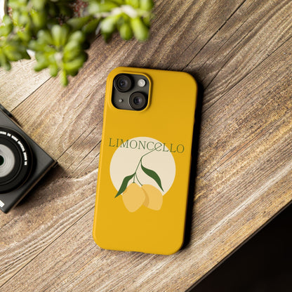 Italian Limoncello Yellow Slim Phone Cases with Lemons, Case-Mate IPHONE16 and all sizes