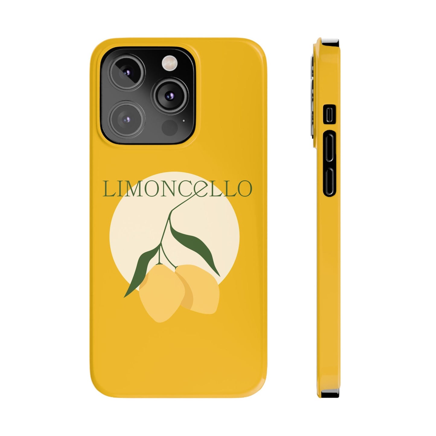 Italian Limoncello Yellow Slim Phone Cases with Lemons, Case-Mate IPHONE16 and all sizes