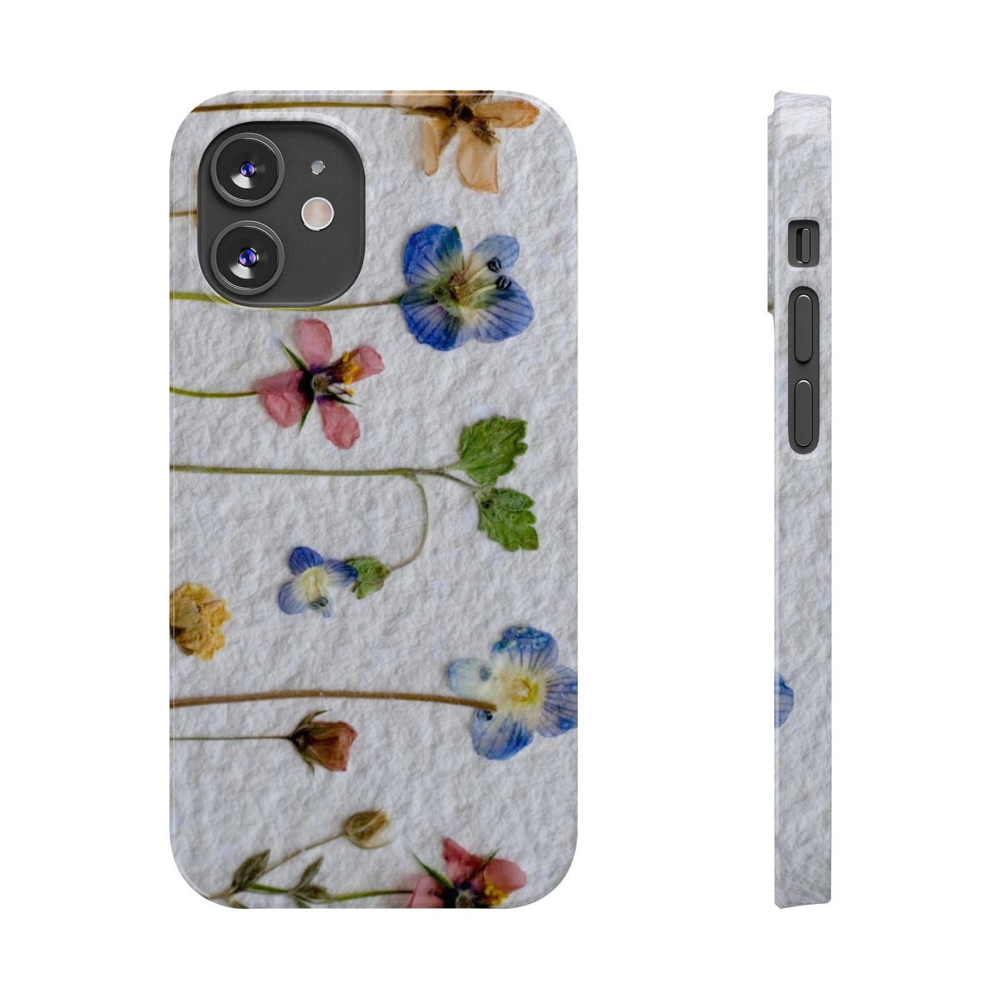 Dried Wild Pink and Purple Flower Image on Paper, Floral Slim Phone Cases, Case-Mate IPHONE16 and all sizes