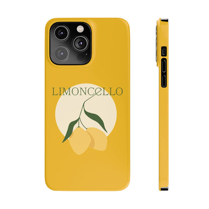 Italian Limoncello Yellow Slim Phone Cases with Lemons, Case-Mate IPHONE16 and all sizes
