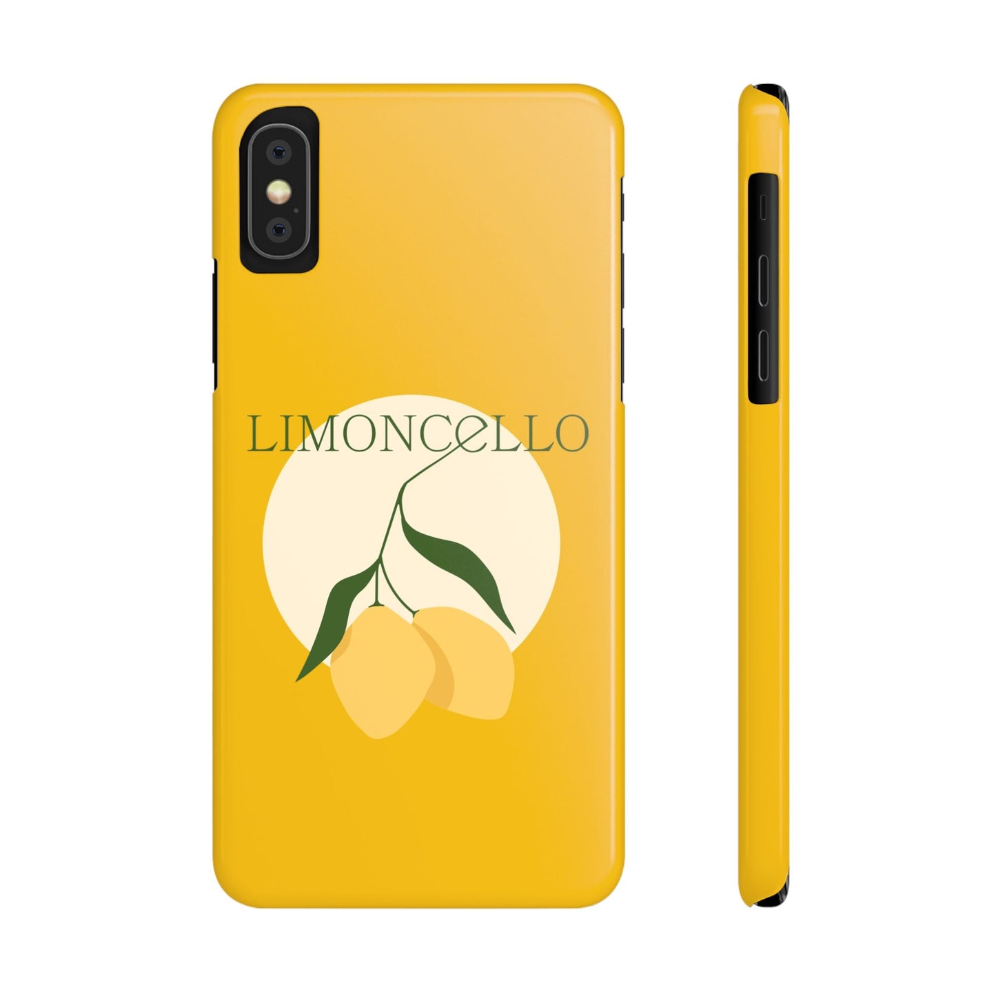Italian Limoncello Yellow Slim Phone Cases with Lemons, Case-Mate IPHONE16 and all sizes