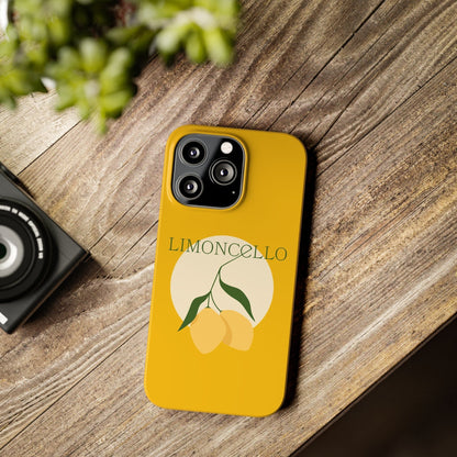Italian Limoncello Yellow Slim Phone Cases with Lemons, Case-Mate IPHONE16 and all sizes