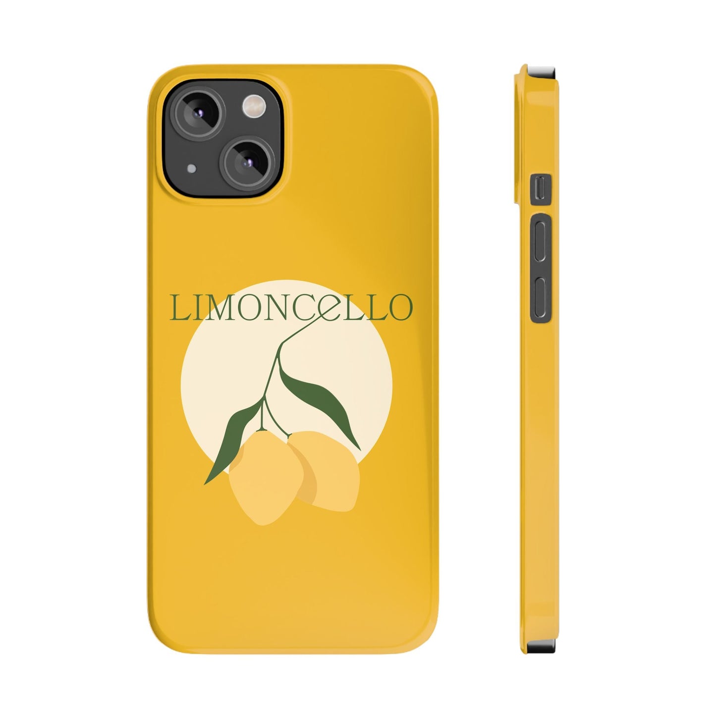 Italian Limoncello Yellow Slim Phone Cases with Lemons, Case-Mate IPHONE16 and all sizes